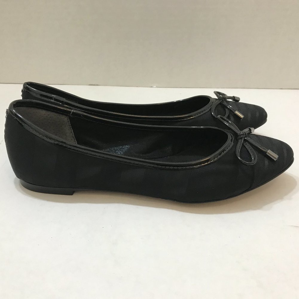 J Renee’ Satin Striped Bow Adorned Flat